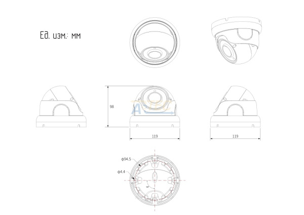 ATEC-I2D-023 IP-видеокамера, 2 Мп, белый